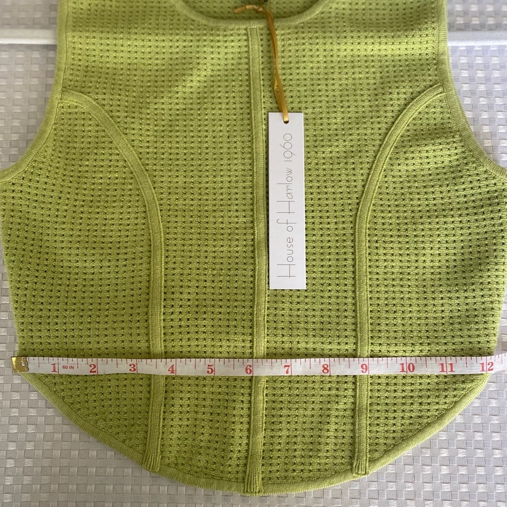HOUSE OF HARLOW 1960 Green Knit Crop Top - Size S - Picture 8 of 10